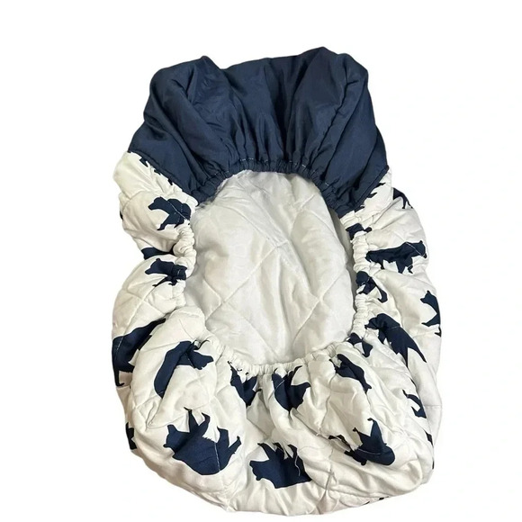 Changing Pad Cover Navy and White with Bears Design - Picture 5 of 6